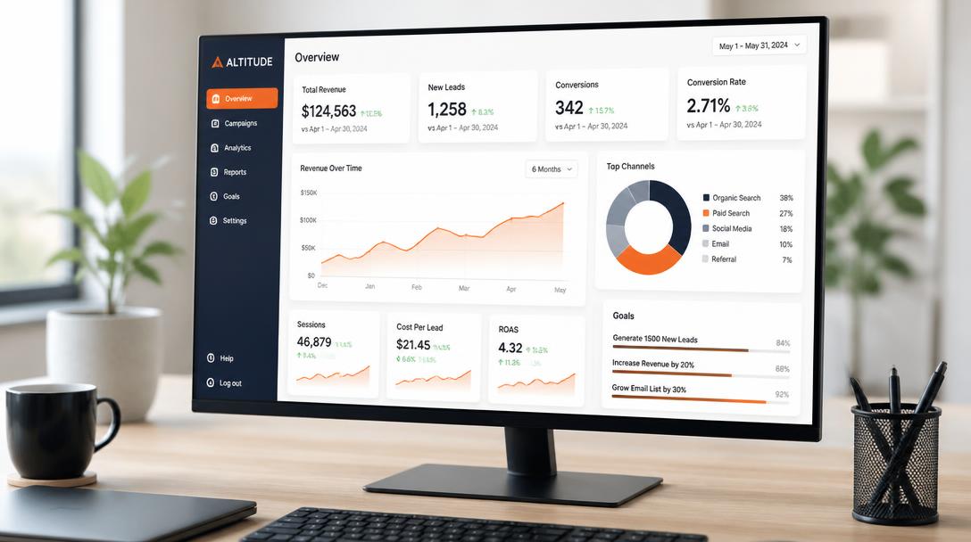 client dashboard work sample